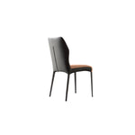 LIVARA DC1119 Faux Chair Dining Steel Fabric Carbon Leather Legs