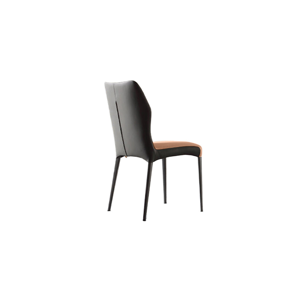 LIVARA DC1119 Faux Chair Dining Steel Fabric Carbon Leather Legs