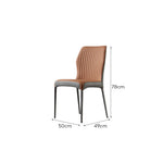 LIVARA DC1119 Faux Chair Dining Steel Fabric Carbon Leather Legs