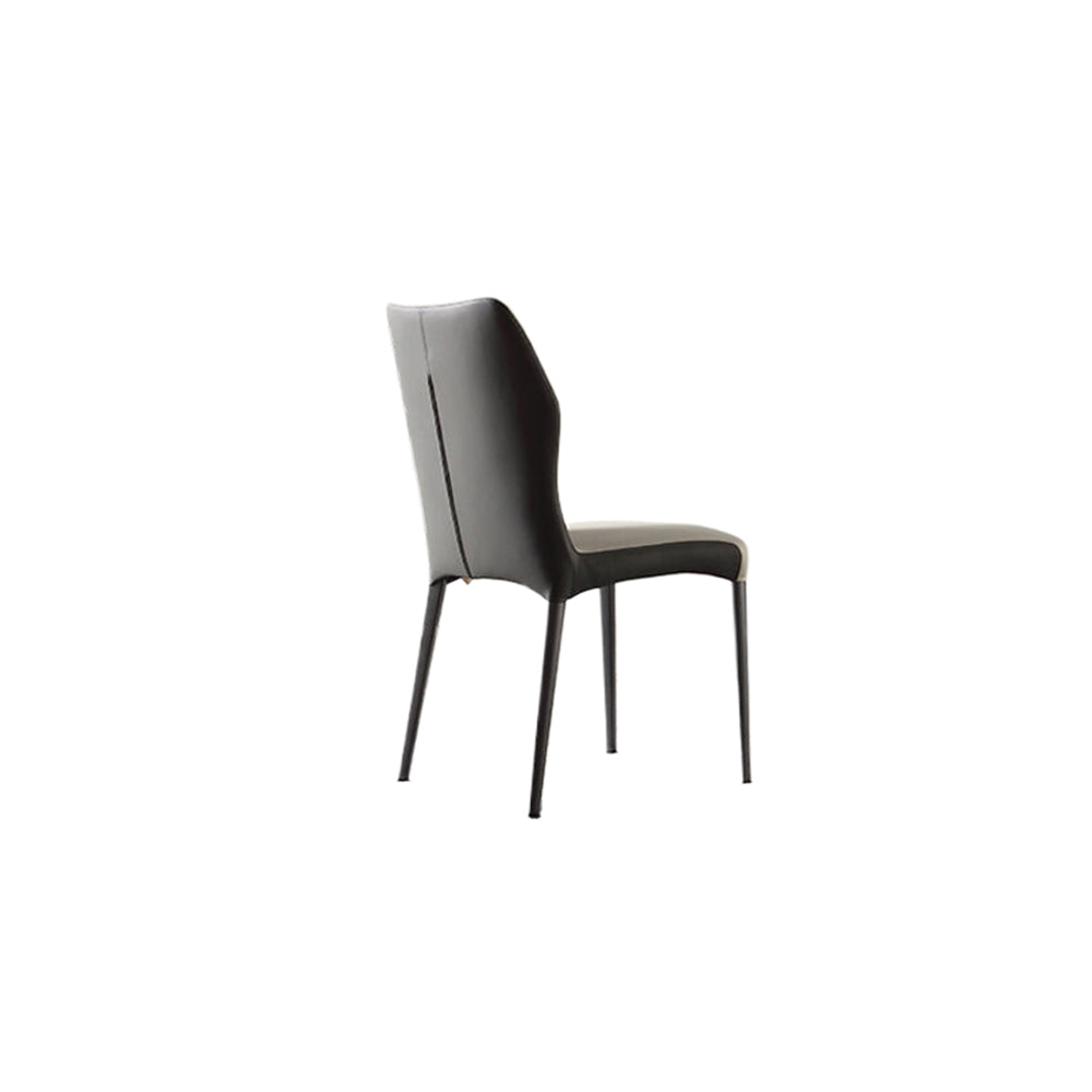 LIVARA DC1119 Faux Chair Dining Steel Fabric Carbon Leather Legs
