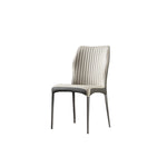 LIVARA DC1119 Faux Chair Dining Steel Fabric Carbon Leather Legs