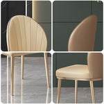 LIVARA DC1121 Chair Fabric Dining Steel Leather Faux Stainless Legs