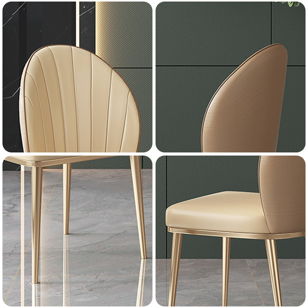 LIVARA DC1121 Chair Fabric Dining Steel Leather Faux Stainless Legs