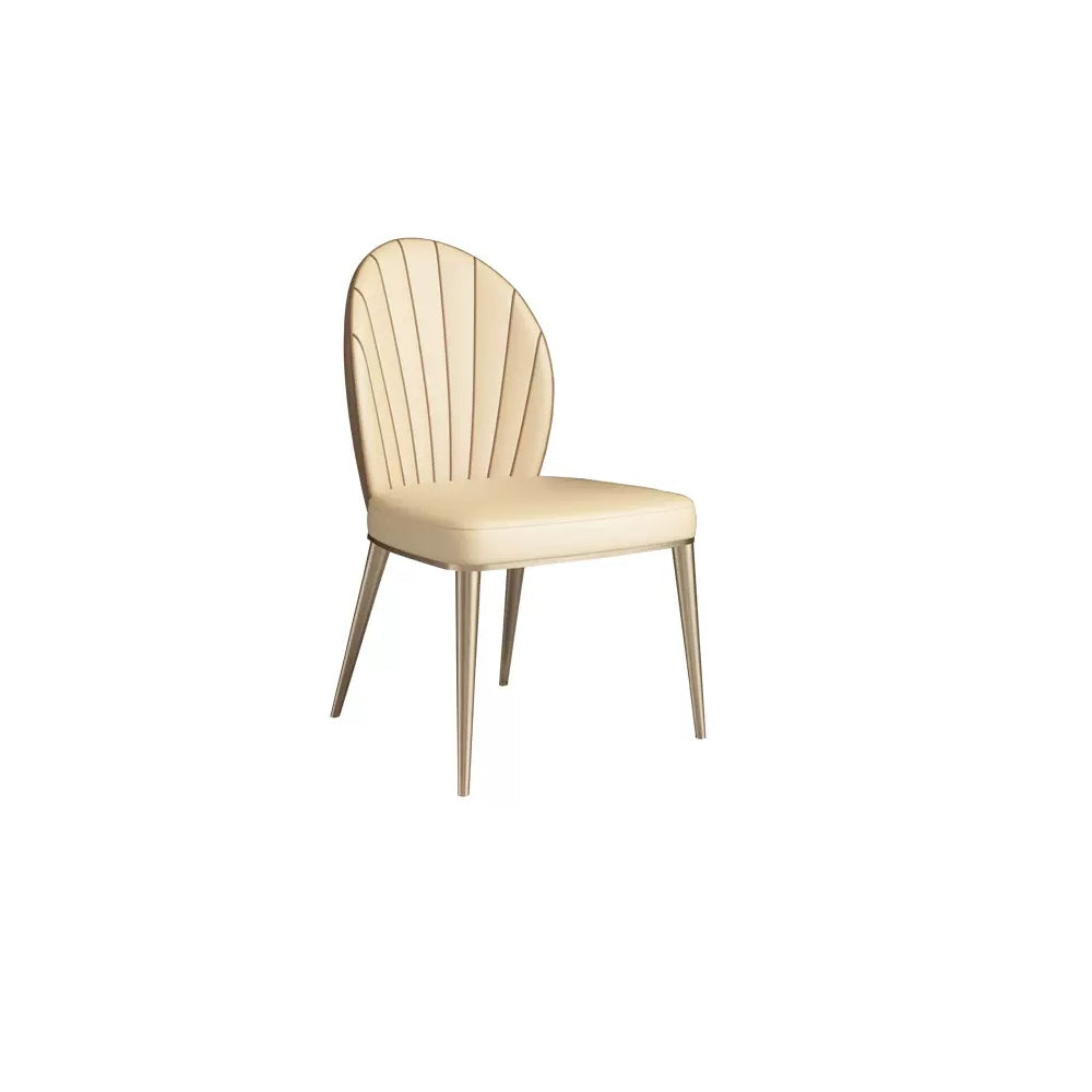 LIVARA DC1121 Chair Fabric Dining Steel Leather Faux Stainless Legs