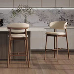 LIVARA DC1122 Dining Chair Ash Wood Frame Cotton Linen Upholstered Fabric