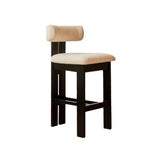 LIVARA DC1123 Lamb Fabric Chair Ash Dining Wood Fleece Frame