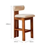 LIVARA DC1123 Lamb Fabric Chair Ash Dining Wood Fleece Frame