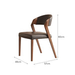LIVARA DC1125 Ash Dining Fabric Faux Wood Chair Leather Frame