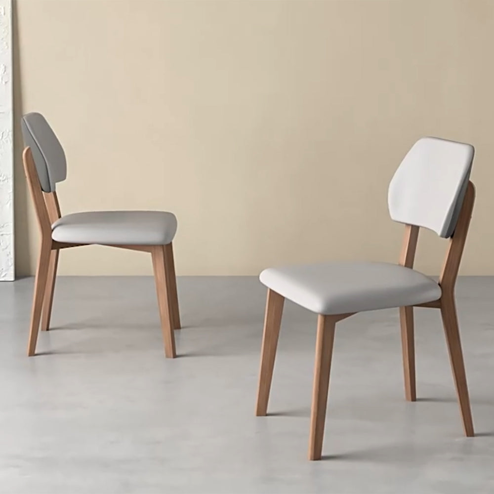 LIVARA DC1129 Wood Fabric Dining Leather PU Chair Rubber Frame