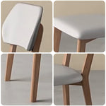 LIVARA DC1129 Wood Fabric Dining Leather PU Chair Rubber Frame