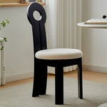 LIVARA DC1130 Wood Ash Dining Fabric Velvet Chair Frame