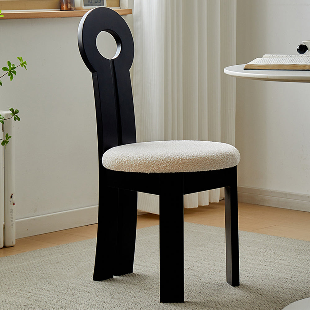 LIVARA DC1130 Wood Ash Dining Fabric Velvet Chair Frame