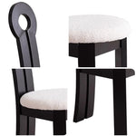 LIVARA DC1130 Wood Ash Dining Fabric Velvet Chair Frame
