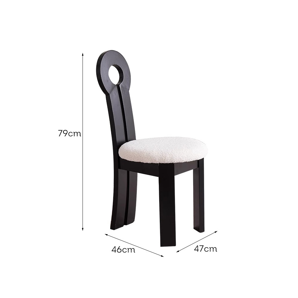LIVARA DC1130 Wood Ash Dining Fabric Velvet Chair Frame