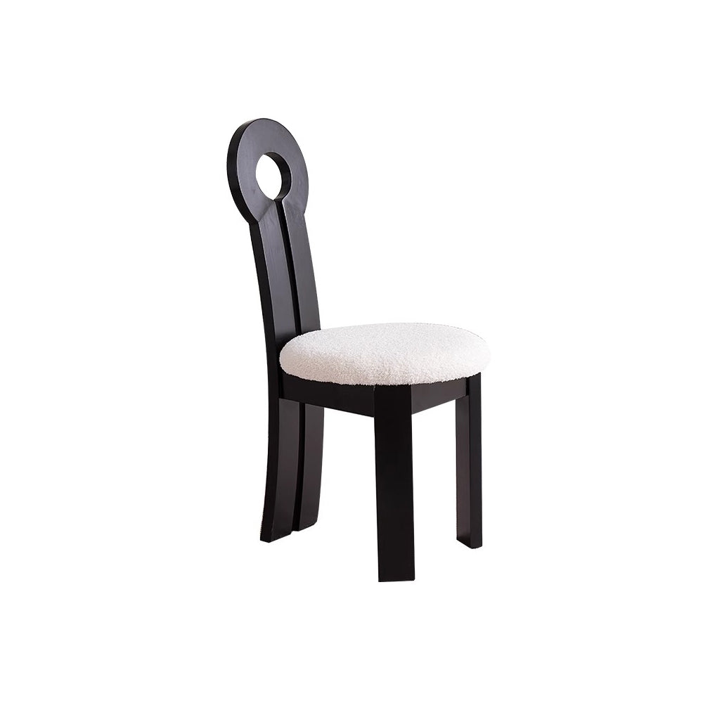 LIVARA DC1130 Wood Ash Dining Fabric Velvet Chair Frame