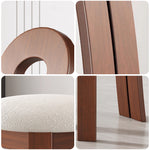 LIVARA DC1130 Wood Ash Dining Fabric Velvet Chair Frame