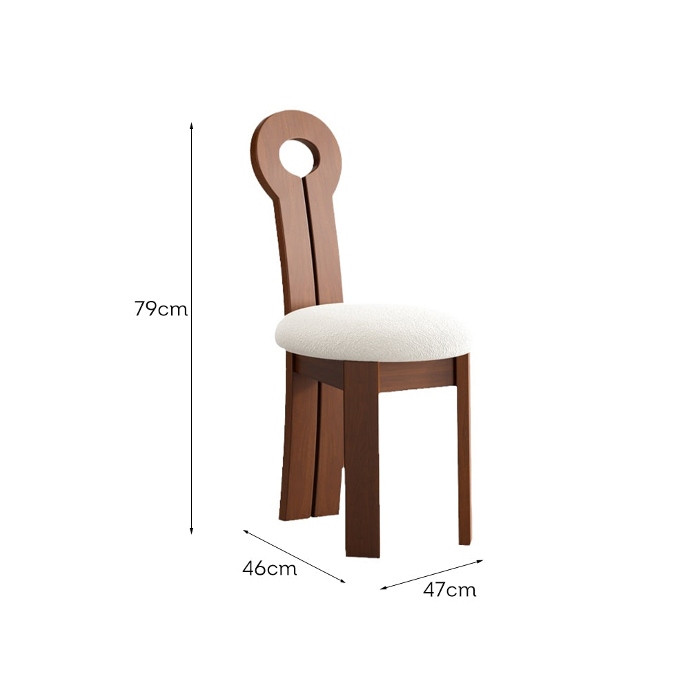 LIVARA DC1130 Wood Ash Dining Fabric Velvet Chair Frame