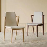 LIVARA DC1131 Chair Fabric Leather Dining Wood Ash Synthetic Frame