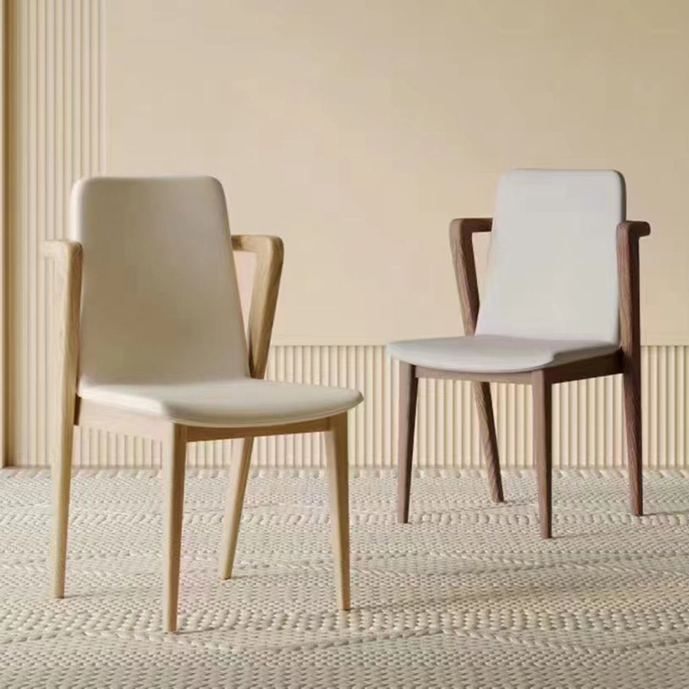 LIVARA DC1131 Chair Fabric Leather Dining Wood Ash Synthetic Frame