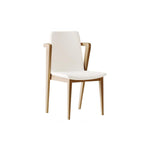 LIVARA DC1131 Chair Fabric Leather Dining Wood Ash Synthetic Frame