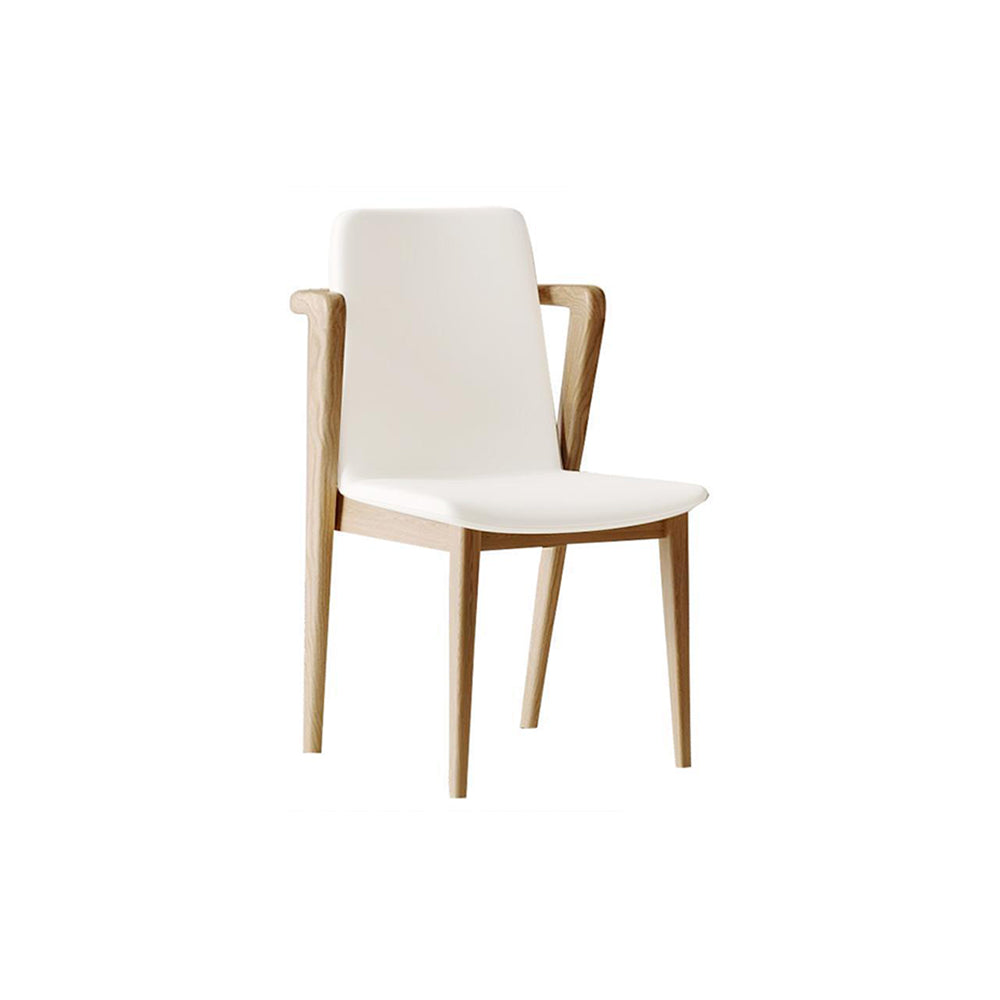 LIVARA DC1131 Chair Fabric Leather Dining Wood Ash Synthetic Frame