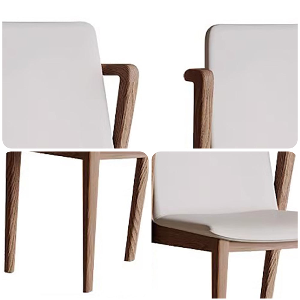 LIVARA DC1131 Chair Fabric Leather Dining Wood Ash Synthetic Frame