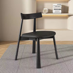 LIVARA DC1133 Dining Cat Chair Ash Scratch-resistant Leather Wood Frame