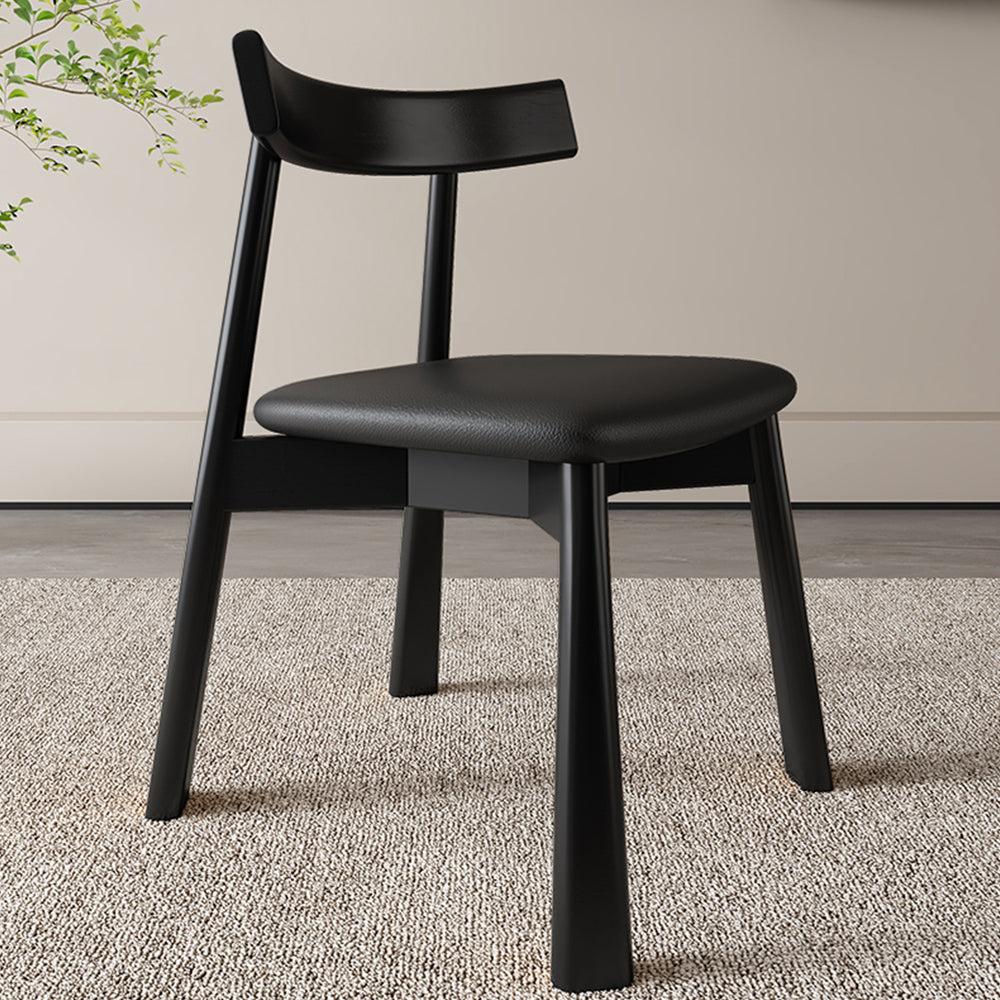 LIVARA DC1133 Dining Cat Chair Ash Scratch-resistant Leather Wood Frame