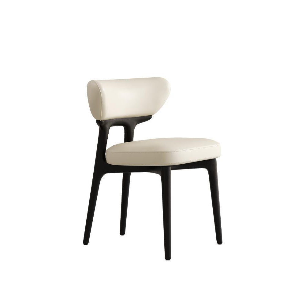 LIVARA DC1140 Chair Faux Leather Solid Dining Wood Fabric Frame