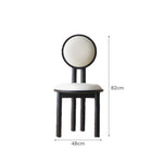 LIVARA DC1142 Dining Wood Fabric Chair Faux Rubber Leather Frame