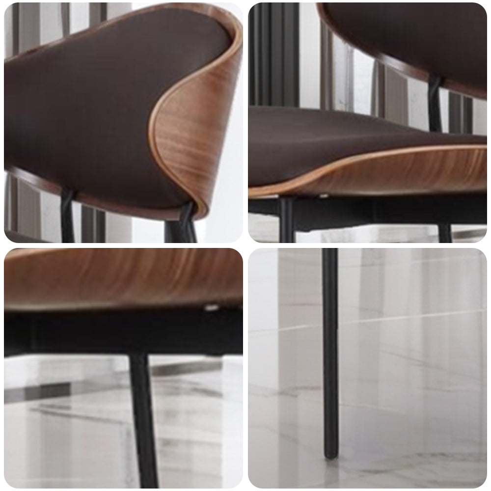 LIVARA DC1144 Italian Minimalist Style Carbon Chair Dining Steel Legs