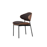 LIVARA DC1144 Italian Minimalist Style Carbon Chair Dining Steel Legs