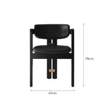 LIVARA DC1145 Chair Leather Fabric Dining Solid Wood Faux Frame