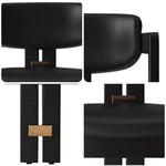 LIVARA DC1145 Chair Leather Fabric Dining Solid Wood Faux Frame