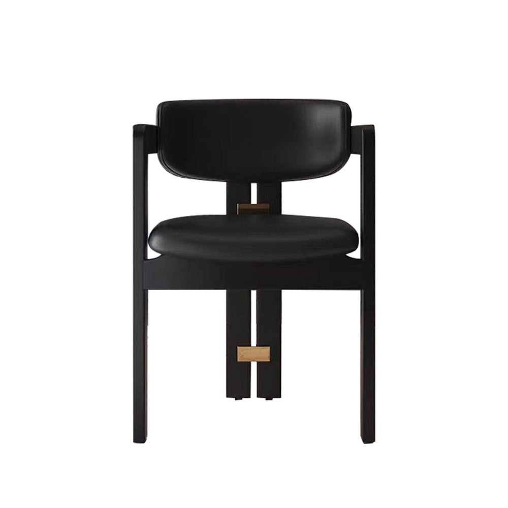 LIVARA DC1145 Chair Leather Fabric Dining Solid Wood Faux Frame