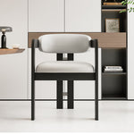 LIVARA DC1145 Chair Leather Fabric Dining Solid Wood Faux Frame