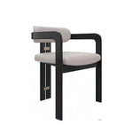 LIVARA DC1145 Chair Leather Fabric Dining Solid Wood Faux Frame