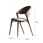 LIVARA DC1146 Chair Fabric Leather Carbon Faux Dining Steel Legs