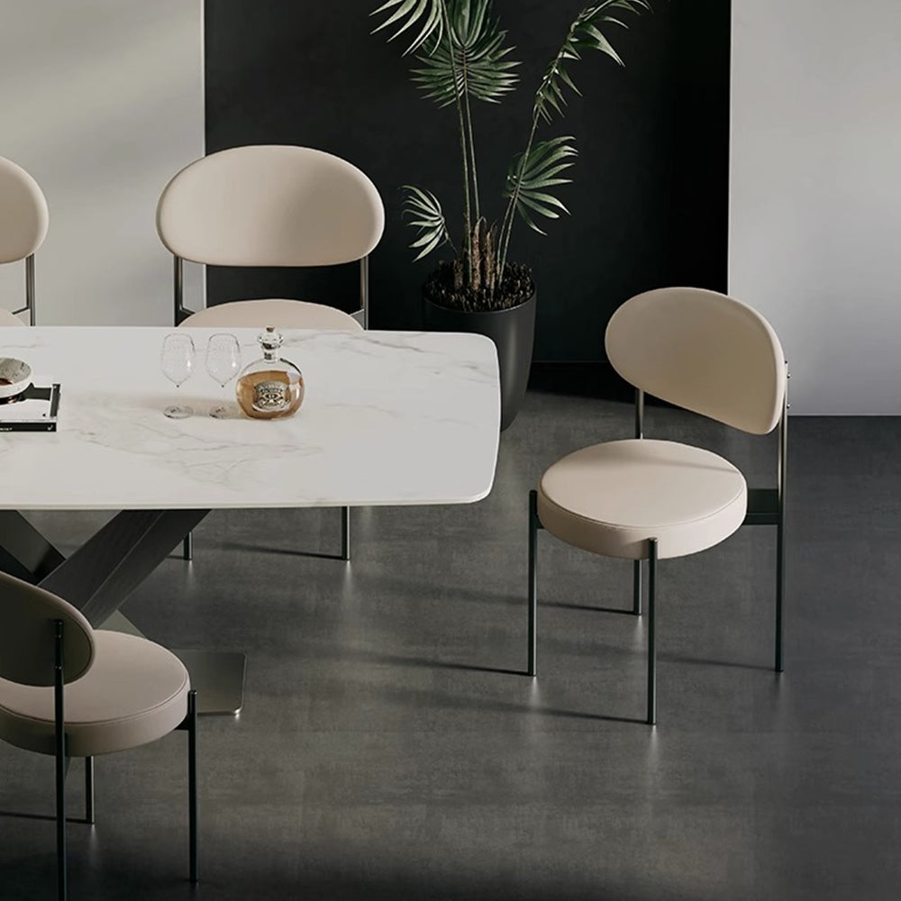 LIVARA DC1147 Chair Dining Steel Velvet Fabric Carbon Legs