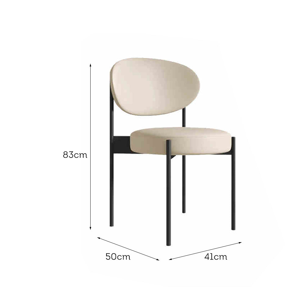 LIVARA DC1147 Chair Dining Steel Velvet Fabric Carbon Legs