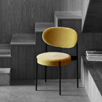LIVARA DC1147 Chair Dining Steel Velvet Fabric Carbon Legs