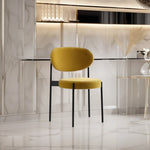 LIVARA DC1147 Chair Dining Steel Velvet Fabric Carbon Legs