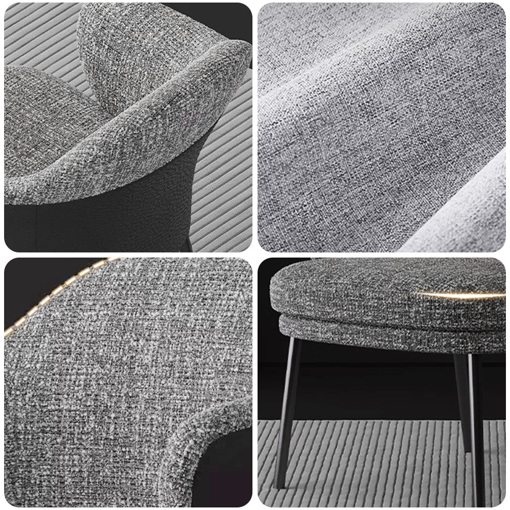 LIVARA DC1148 Steel Fabric Cotton-linen Carbon Legs Chair Dining