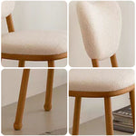 LIVARA DC1149 Wood Dining Chair Teddy Solid Fabric Frame