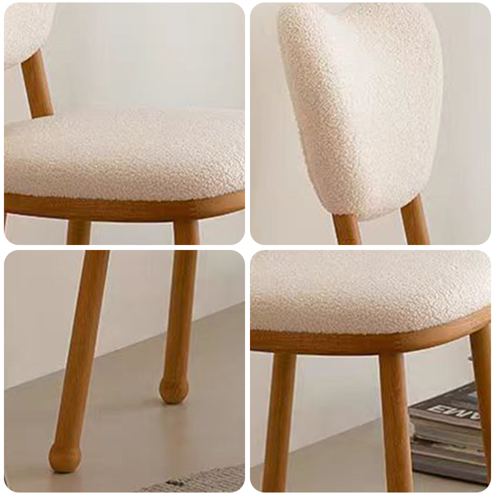 LIVARA DC1149 Wood Dining Chair Teddy Solid Fabric Frame