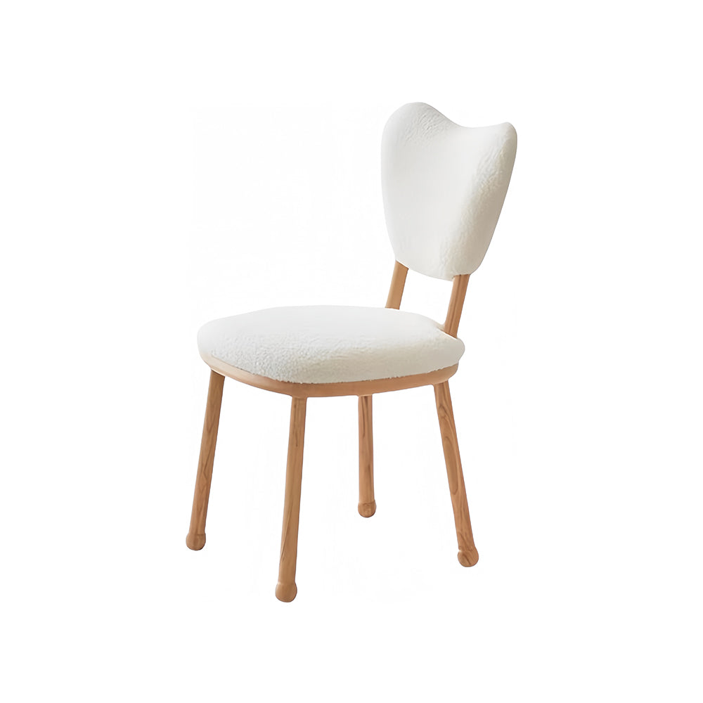 LIVARA DC1149 Wood Dining Chair Teddy Solid Fabric Frame