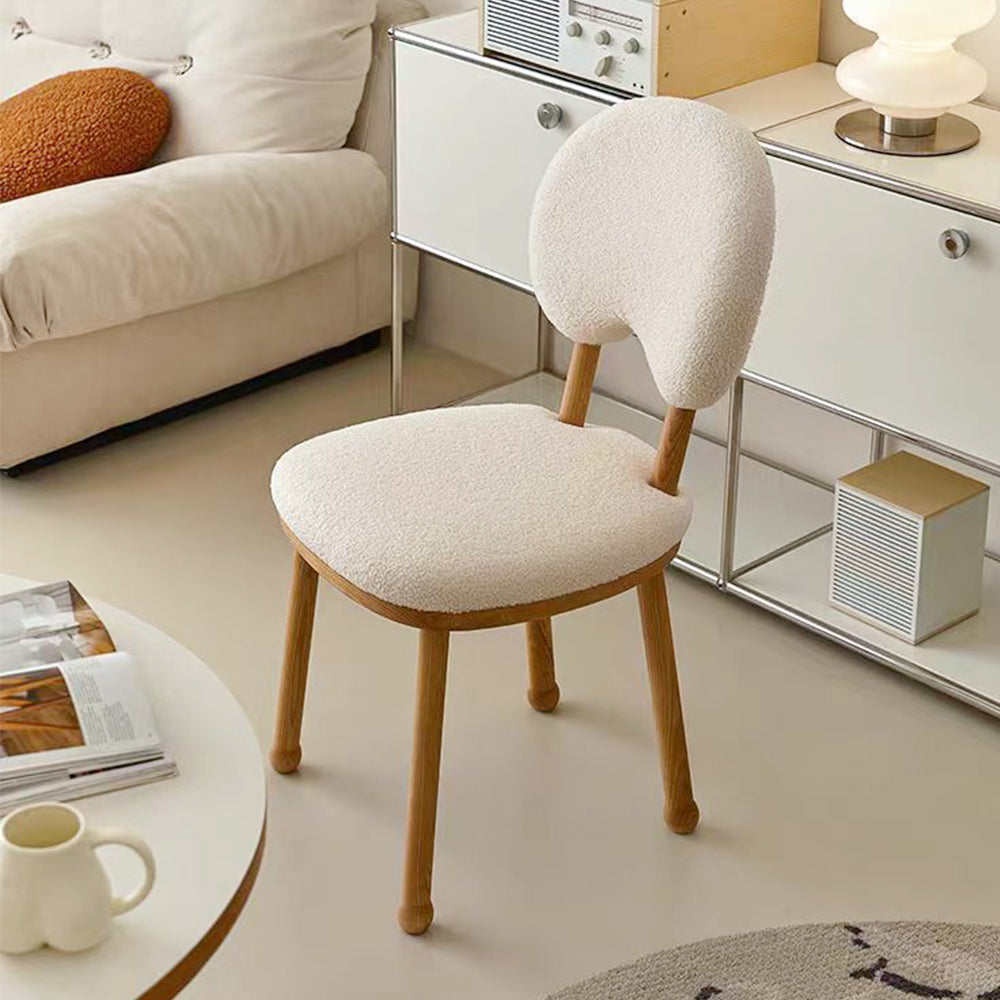 LIVARA DC1150 Teddy Solid Dining Chair Fabric Wood Frame