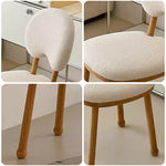 LIVARA DC1150 Teddy Solid Dining Chair Fabric Wood Frame