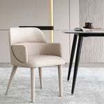 LIVARA DC1151 Wood Fabric Chair Matte Dining Solid Frame