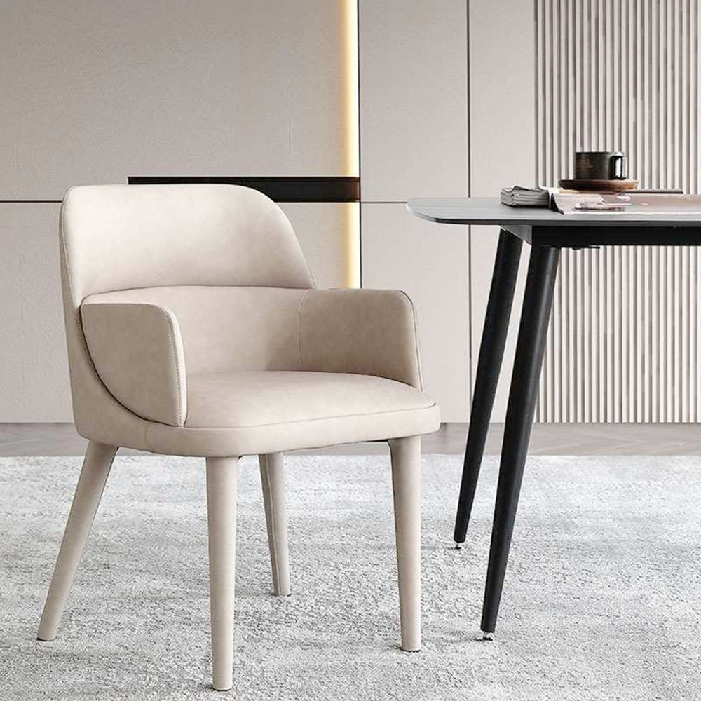 LIVARA DC1151 Wood Fabric Chair Matte Dining Solid Frame